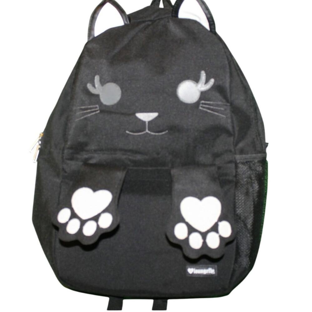 Loungefly Peek‑A‑Boo Kitty Backpack – OG Heart Logo – NWT – Rare Pre‑Funko
